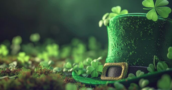 St. Patrick's hat for concept with copy space for text