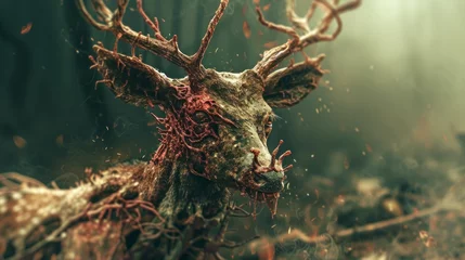 Poster zombie deer. new global epidemic © Marco