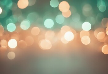 Abstract blur bokeh background Blurred mint green peach orange and white silver colors bokeh backgro