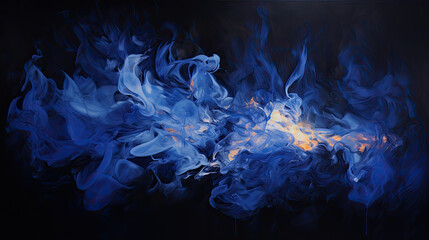 blue color mixed with fire providing a enchanting view of color burns. 