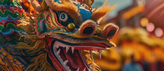festival Chinese dragon as a character for the dragon dance