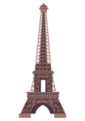 Artichelen isolated element of colorful set. This charming illustration features the iconic Eiffel Tower, expertly designed with a playful cartoon twist against white background. Vector illustration.