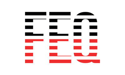 FEQ three initial letter iconic line negative space minimal logo design vector template. monogram, abstract, wordmark, business, typography, minimalist, brand, company, flat, modern, unique, simple