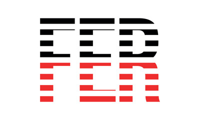 FER three initial letter iconic line negative space minimal logo design vector template. monogram, abstract, wordmark, business, typography, minimalist, brand, company, flat, modern, unique, simple