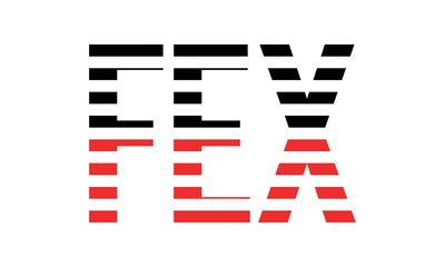 FEX three initial letter iconic line negative space minimal logo design vector template. monogram, abstract, wordmark, business, typography, minimalist, brand, company, flat, modern, unique, simple