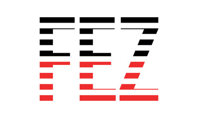 FEZ three initial letter iconic line negative space minimal logo design vector template. monogram, abstract, wordmark, business, typography, minimalist, brand, company, flat, modern, unique, simple