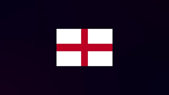 England animated flag intro, green screen replacement euro european flag fly through 3D zoom motion graphic sting, football euro 2024 teams