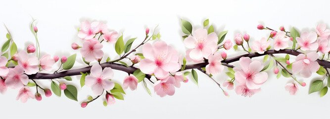 Pink cherry blossom, Japanese sakura photo Generative AI 