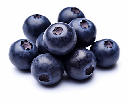 Blueberries close up on white background
Generation AI