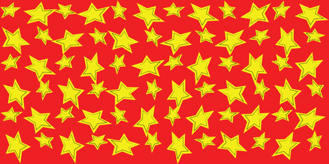 Pattern with red hearts