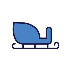 08 sleigh icon with white background vector stock illustration