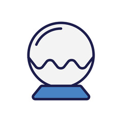 11 snow ball icon with white background vector stock illustration