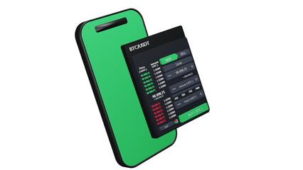 3d illustration icon of exchange for buying crypto currency