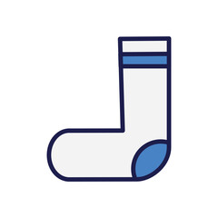 14 socks icon with white background vector stock illustration