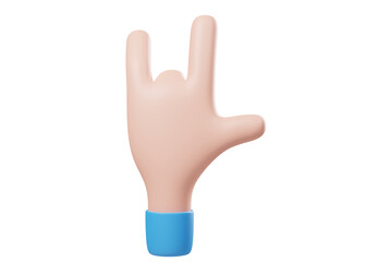 Hands gestures 3D cartoon