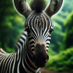 Fototapeta premium portrait of a zebra