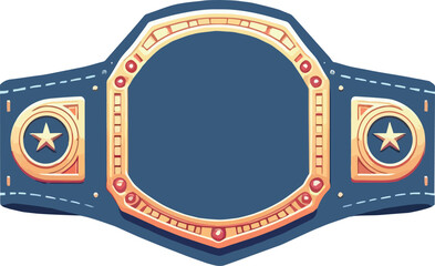 Pattern belt world champion martial arts vector isolated - obrazy, fototapety, plakaty