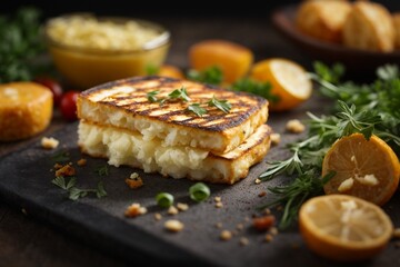 grilled loin cheese (Halloumi)
