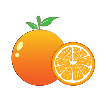 cartoon image of orange fruit