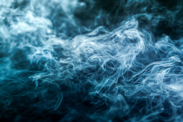 Blue and white swirly smoke or steam effect possibly from volcano or hot water.