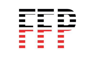 FFP three initial letter iconic line negative space minimal logo design vector template. monogram, abstract, wordmark, business, typography, minimalist, brand, company, flat, modern, unique, simple