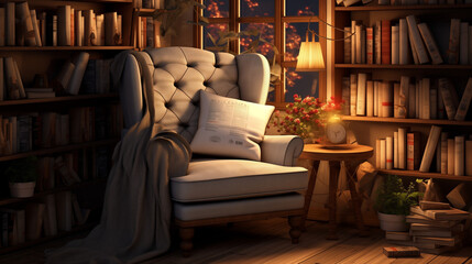 Fototapeta na wymiar Modern living room with a cozy sofa and elegant decor