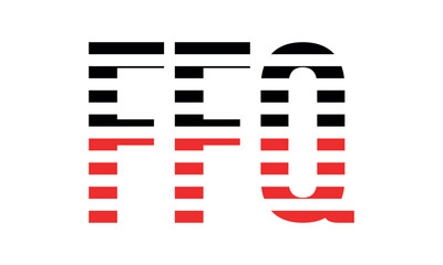 FFQ three initial letter iconic line negative space minimal logo design vector template. monogram, abstract, wordmark, business, typography, minimalist, brand, company, flat, modern, unique, simple