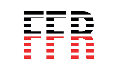 FFR three initial letter iconic line negative space minimal logo design vector template. monogram, abstract, wordmark, business, typography, minimalist, brand, company, flat, modern, unique, simple