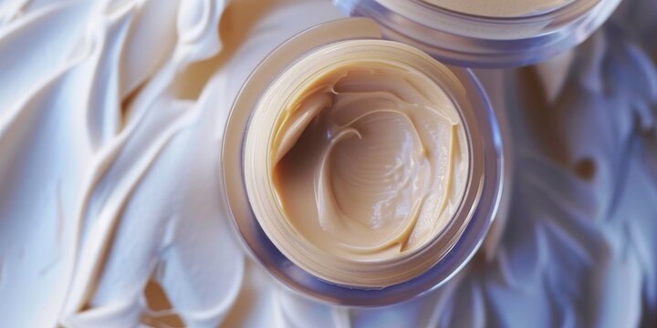 Cream Jar on Table