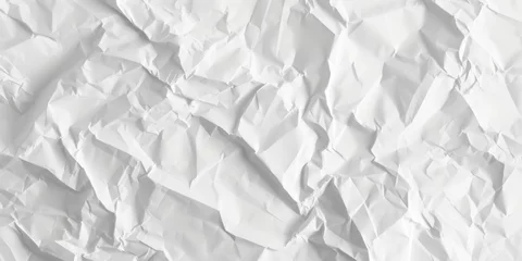 Fotobehang Crumpled White Paper © FryArt Studio
