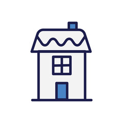 26 hut icon with white background vector stock illustration