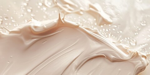 Close Up of Cream Colored Substance