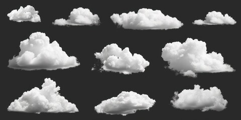 Cluster of Clouds Suspended in the Sky - obrazy, fototapety, plakaty