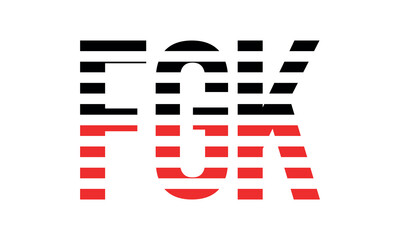 FGK three initial letter iconic line negative space minimal logo design vector template. monogram, abstract, wordmark, business, typography, minimalist, brand, company, flat, modern, unique, simple