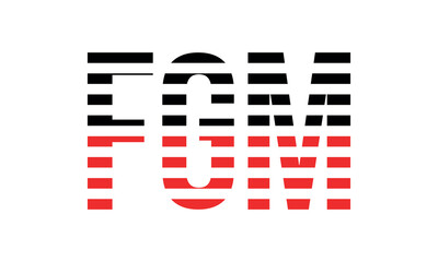 FGM three initial letter iconic line negative space minimal logo design vector template. monogram, abstract, wordmark, business, typography, minimalist, brand, company, flat, modern, unique, simple