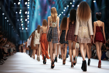 models walking the runway at a fashion show  - 724901552