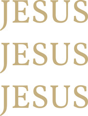 Jesus Christian quote, t-shirt design, religious print design, Jesus word repeating, vector illustration