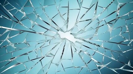 Broken and cracked window glass realistic vector