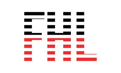 FHL three initial letter iconic line negative space minimal logo design vector template. monogram, abstract, wordmark, business, typography, minimalist, brand, company, flat, modern, unique, simple