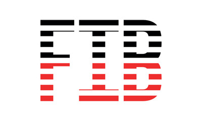 FIB three initial letter iconic line negative space minimal logo design vector template. monogram, abstract, wordmark, business, typography, minimalist, brand, company, flat, modern, unique, simple