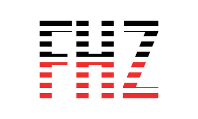 FHZ three initial letter iconic line negative space minimal logo design vector template. monogram, abstract, wordmark, business, typography, minimalist, brand, company, flat, modern, unique, simple