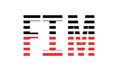 FIM three initial letter iconic line negative space minimal logo design vector template. monogram, abstract, wordmark, business, typography, minimalist, brand, company, flat, modern, unique, simple