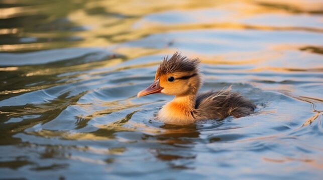Close-up of bird swimming in water