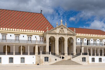 Palace of the Schools in the University of Coimbra (World Heritage Site by UNESCO) in a sunny day.
