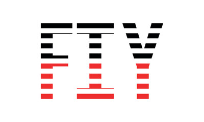 FIY three initial letter iconic line negative space minimal logo design vector template. monogram, abstract, wordmark, business, typography, minimalist, brand, company, flat, modern, unique, simple