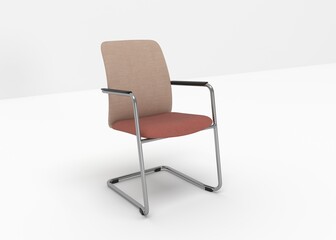 Modern Office Chair 3D Render With White Background