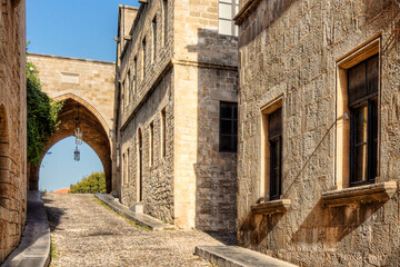 The Street of the Knights in Rhodes, Greece