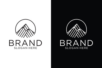mountain logo vector design mountain emblem, mountain logo, mountain design, mountain concept, mountain line