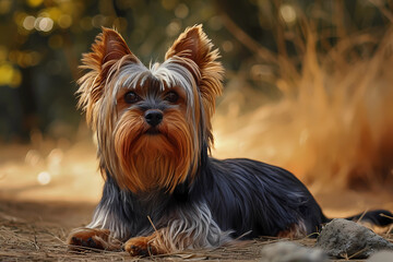 Yorkshire Terrier - Originating from England, this breed is known for its small size, silky coat, and spunky, playful personality 