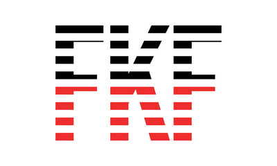 FKF three initial letter iconic line negative space minimal logo design vector template. monogram, abstract, wordmark, business, typography, minimalist, brand, company, flat, modern, unique, simple